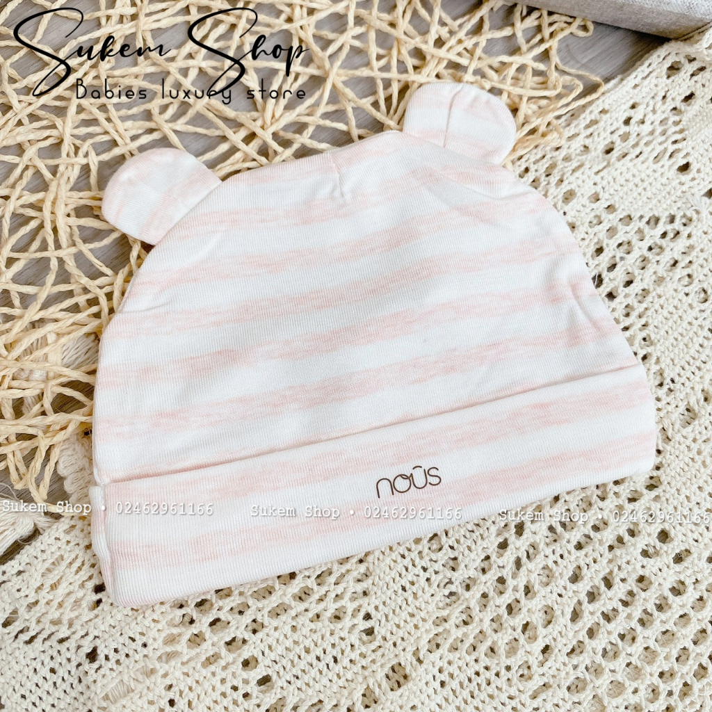 Mũ Có Tai Gấu Nous 2023 Sơ Sinh 0-3m