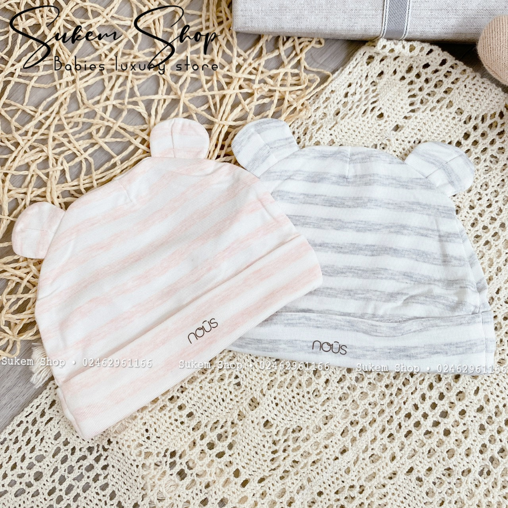 Mũ Có Tai Gấu Nous 2023 Sơ Sinh 0-3m