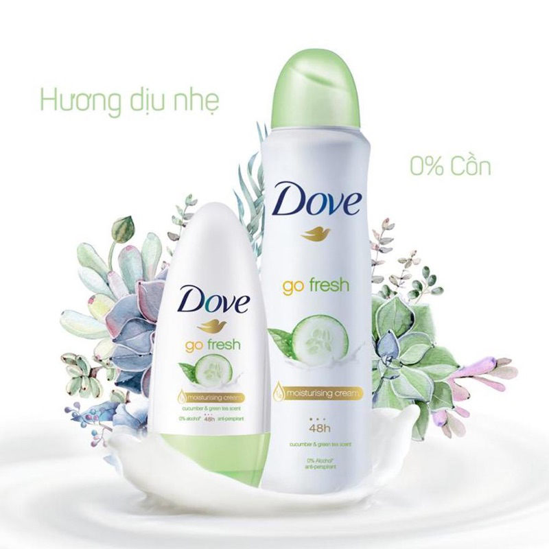 Lăn khử mùi Dove DƯỠNG TRẮNG DA
