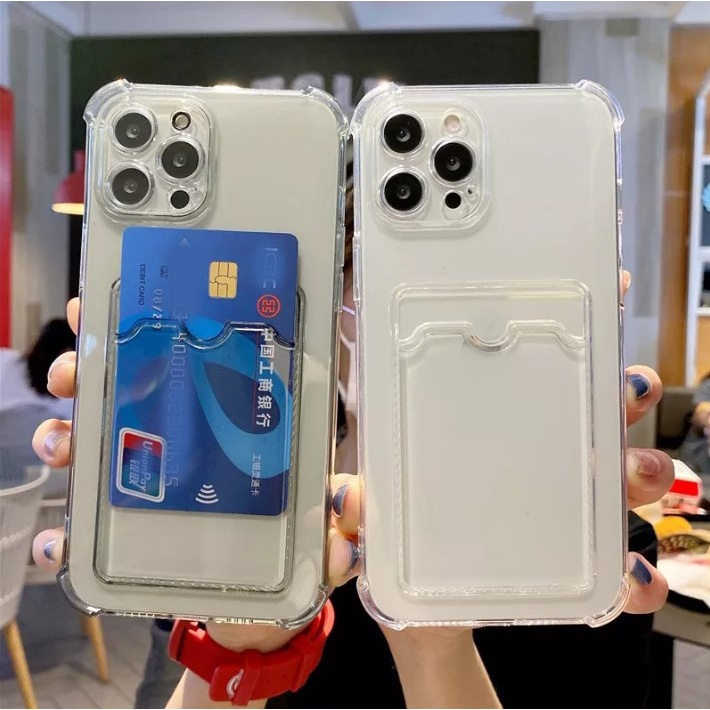 Ốp Ví Trong Suốt Có Ngăn Đựng Thẻ iP 15Promax 15Pro 15Plus 15 14Promax 13promax 12Promax 11Promax Xsmax 7/8Plus