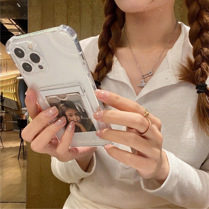 Ốp Ví Trong Suốt Có Ngăn Đựng Thẻ iP 15Promax 15Pro 15Plus 15 14Promax 13promax 12Promax 11Promax Xsmax 7/8Plus