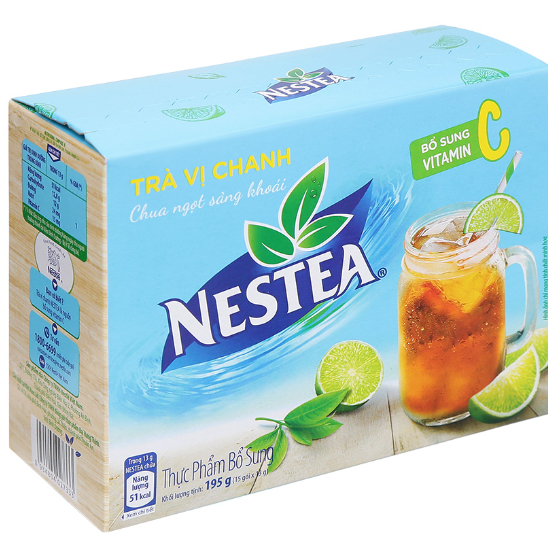 Trà NESTEA vị Chanh (Hộp 18 gói x 14g)