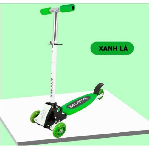 Xe Trượt Scooter 3 Bánh Cao Su Phát Sáng Điều Chỉnh Hướng Cho Bé Thế H