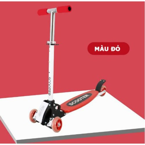 Xe Trượt Scooter 3 Bánh Cao Su Phát Sáng Điều Chỉnh Hướng Cho Bé Thế H