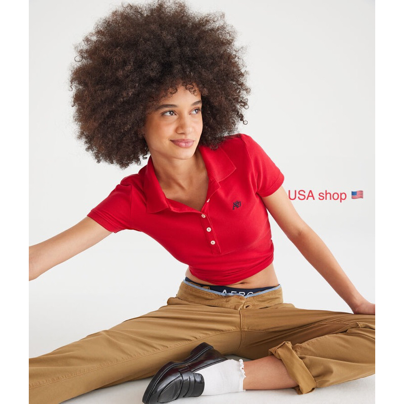 Áo thun nữ có cổ Aeropostale _ Áo Polo nữ