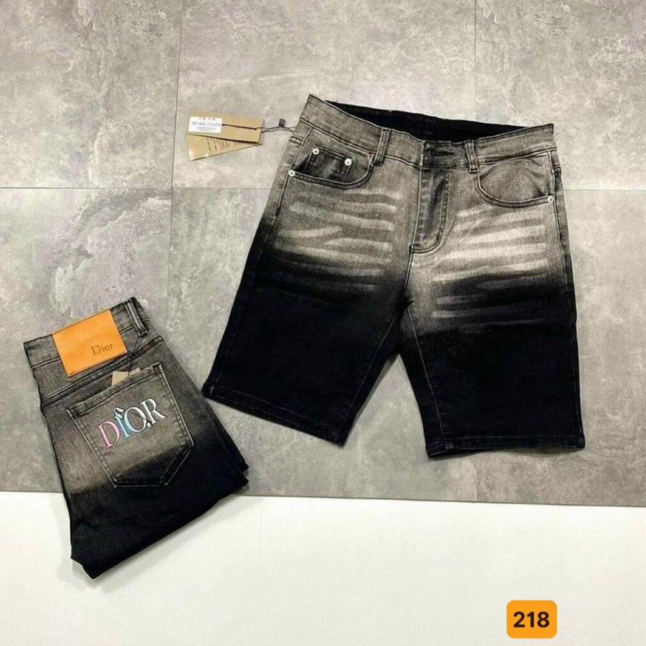 Quần short jean nam rách màu xanh chất bò - quần short jean nam co giãn thời trang cao cấp Luty_shop90 ms265