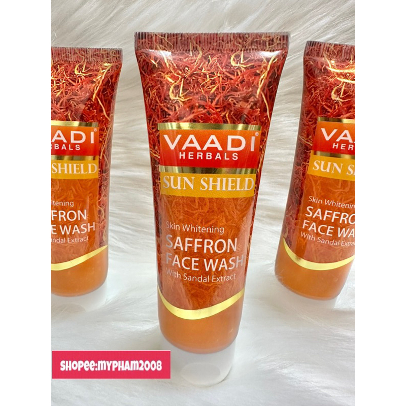 SỮA RỬA MẶT VAADI SAFFRON FACE WASH Nhụy Hoa Nghệ Tây trắng da, làm sạch sâu 60ml.