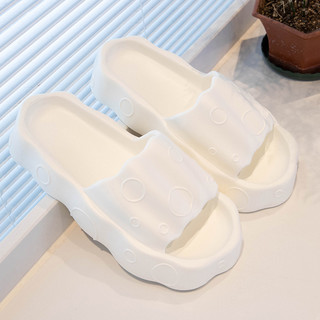 dép quai ngang nữ - Dép nữ thời trang họa tiết bọt biển đế cao đi biển siêu cute cao 5cm