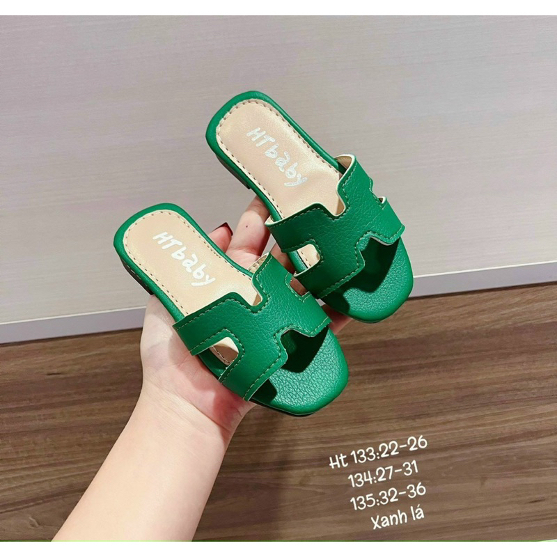 Dép lê - Dép quai ngang chữ H  cho bé gái đi chơi, đi biển siêu cute siêu dễ thương