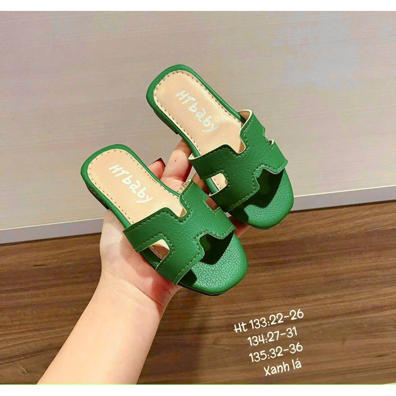 Dép lê - Dép quai ngang chữ H  cho bé gái đi chơi, đi biển siêu cute siêu dễ thương