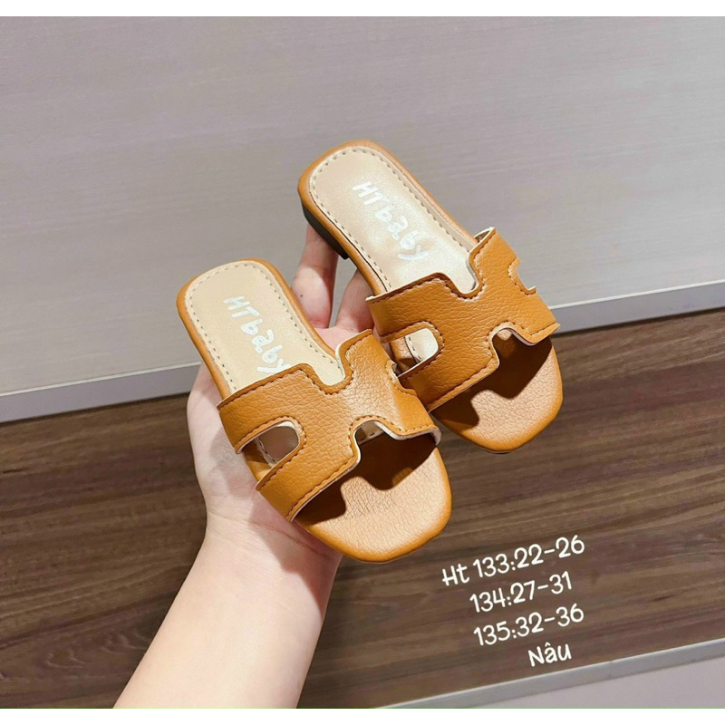 Dép lê - Dép quai ngang chữ H  cho bé gái đi chơi, đi biển siêu cute siêu dễ thương