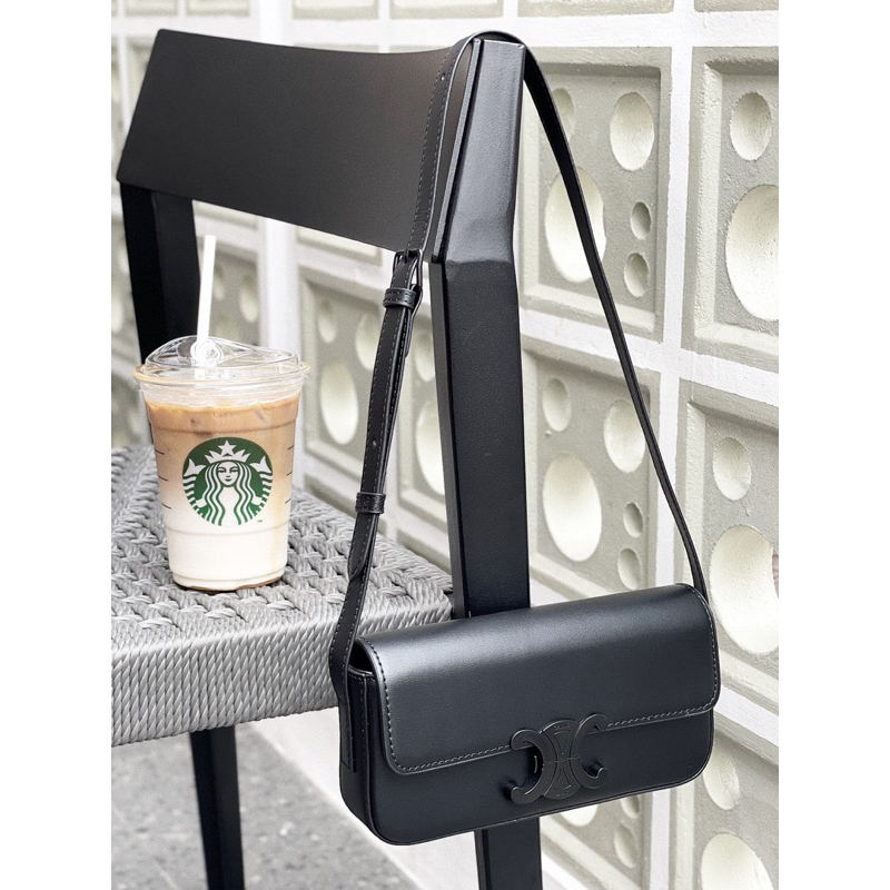 Túi đeo kẹp nách Xelin black version Full box nam châm , hàng nét đẹp chuẩn form size 20cm W666-20