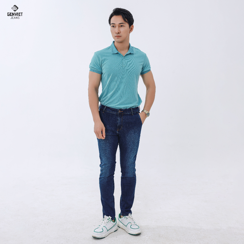 Quần Dài Jeans Nam Ống Đứng D1108J8285 GENVIET