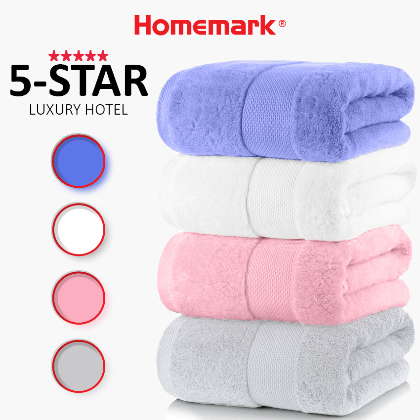 Bộ khăn tắm lớn Homemark 100% cotton Thổ Nhĩ Kỳ cao cấp mềm mại thấm hút tốt an toàn cho da