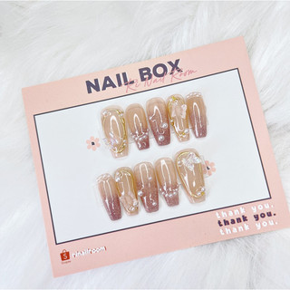 NAIL BOX THIẾT KẾ SƠN THẠCH VÀ FLASH HỒNG (có ảnh thật)