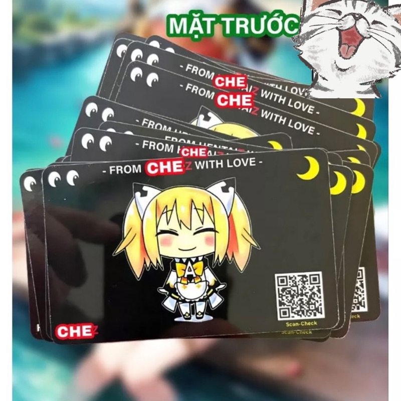 Thẻ chứng nhận fan cứng mèo đen Z