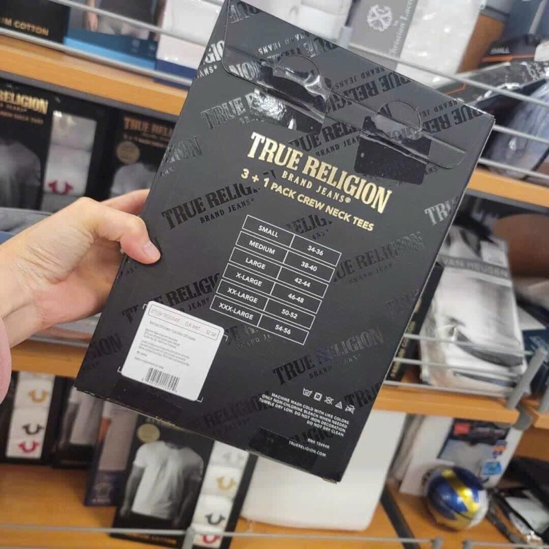 Áo thun nam Set 4 áo size L hiệu True Religion Mỹ