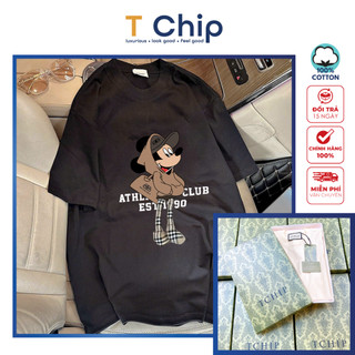 (Fulll Box) Áo thun tay lỡ form rộng TChip - Áo thun nam nữ cổ tròn unisex nhiều màu lựa chọn Oversize P180 in hình