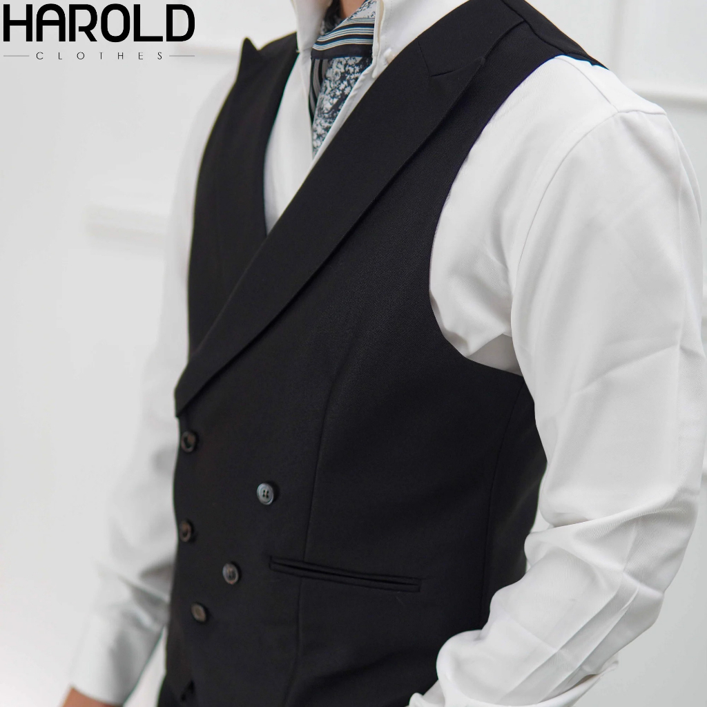 Áo Gile Nam Cao Cấp Harold Classy Man 5 Nút Thoáng Mát, Co Giãn Tốt, Chống Nhăn, Đứng Form, Phong Cách Lịch Lãm