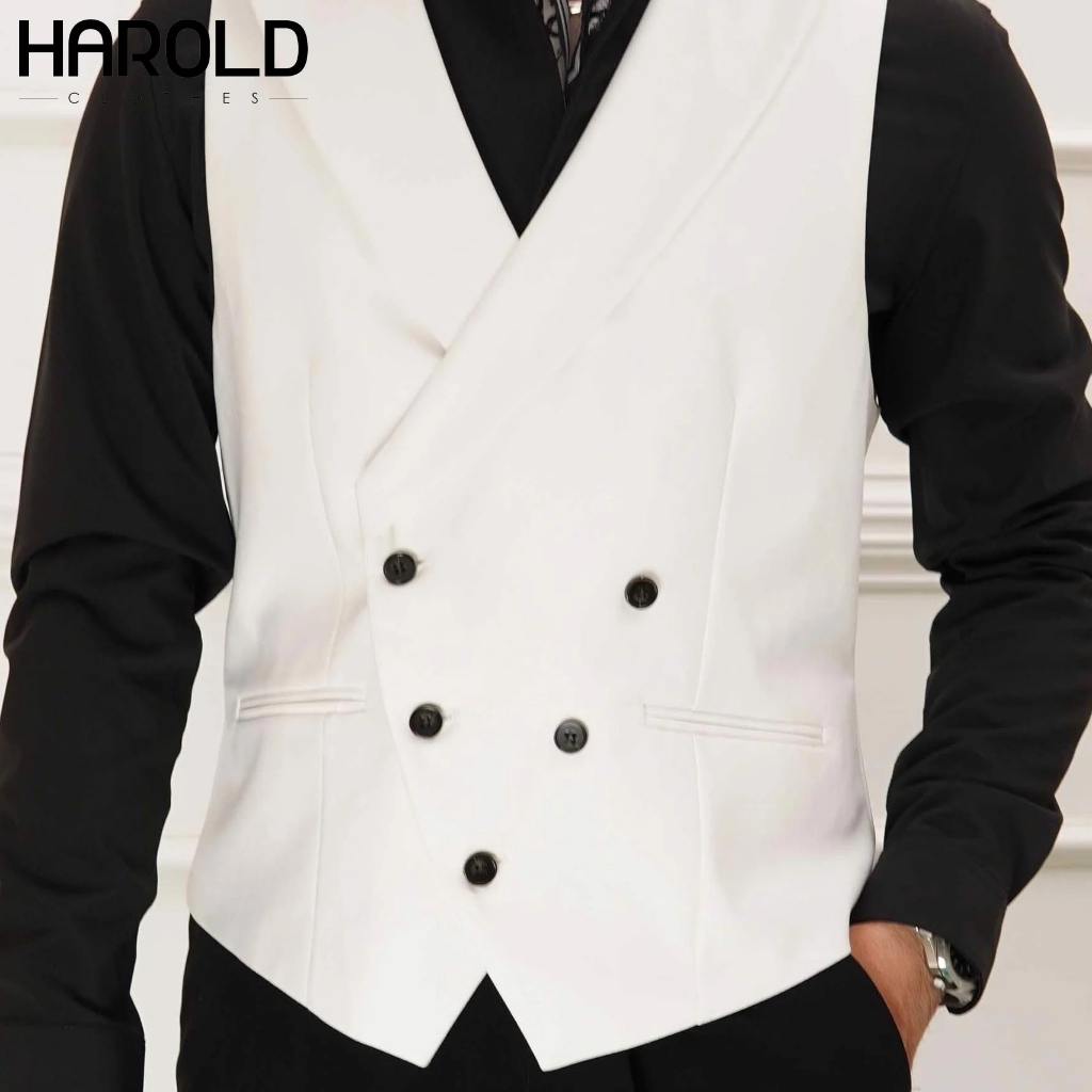 Áo Gile Nam Cao Cấp Harold Classy Man 5 Nút Thoáng Mát, Co Giãn Tốt, Chống Nhăn, Đứng Form, Phong Cách Lịch Lãm