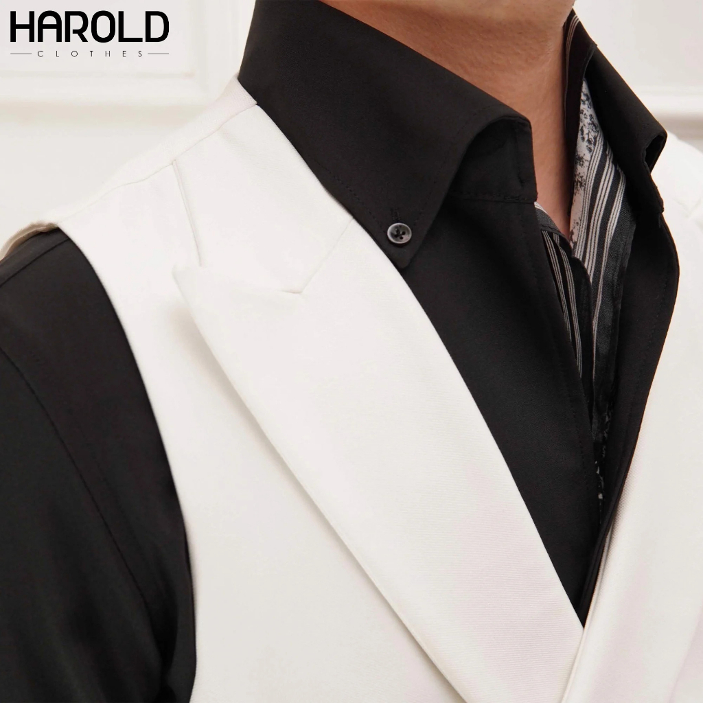 Áo Gile Nam Cao Cấp Harold Classy Man 5 Nút Thoáng Mát, Co Giãn Tốt, Chống Nhăn, Đứng Form, Phong Cách Lịch Lãm