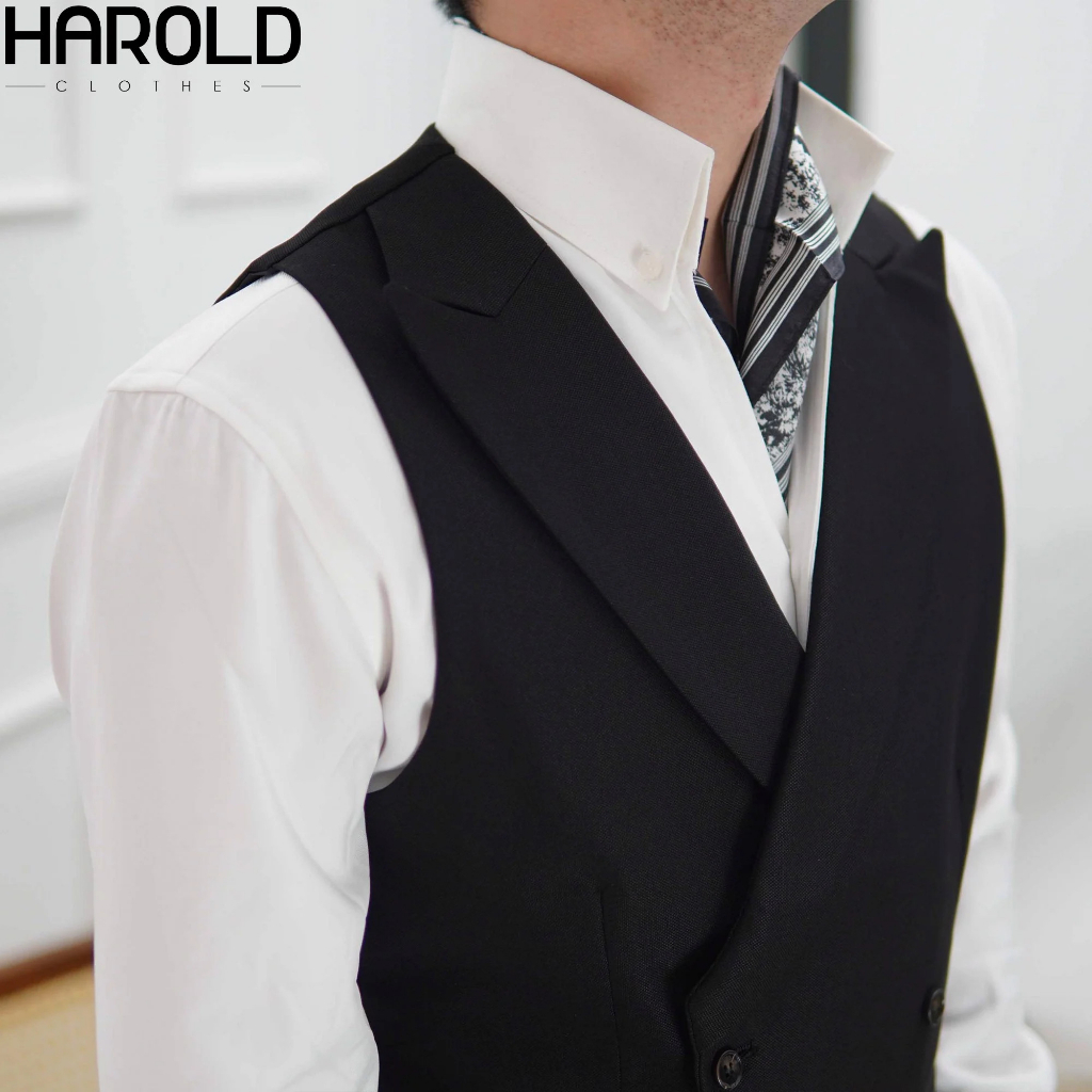 Áo Gile Nam Cao Cấp Harold Classy Man 5 Nút Thoáng Mát, Co Giãn Tốt, Chống Nhăn, Đứng Form, Phong Cách Lịch Lãm