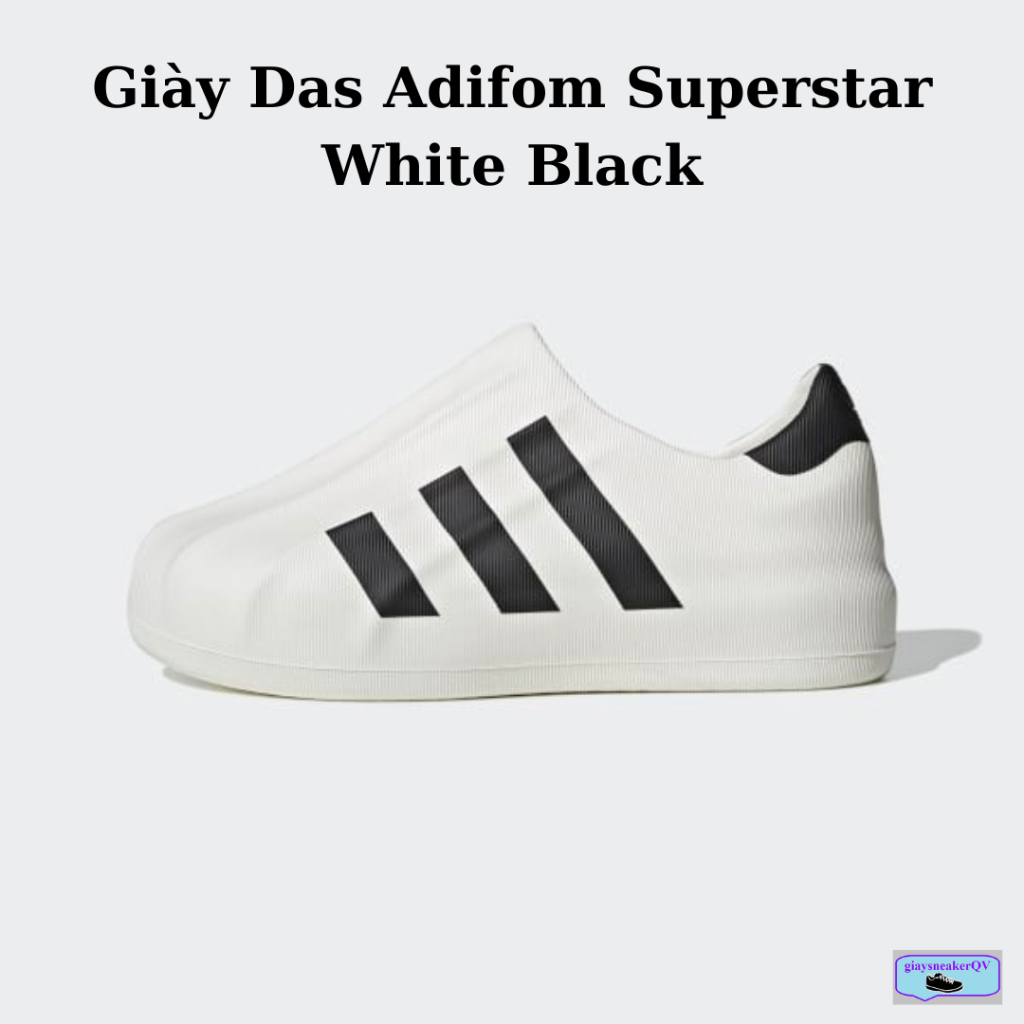 Giày Adifom Superstar White Black, giày das sò đen trắng cao su mềm chống trơn cực êm chân siêu nhẹ cho nam nữ