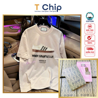 (Fulll Box) Áo thun tay lỡ form rộng TChip - Áo thun nam nữ cổ tròn unisex nhiều màu lựa chọn Oversize P182 in hình