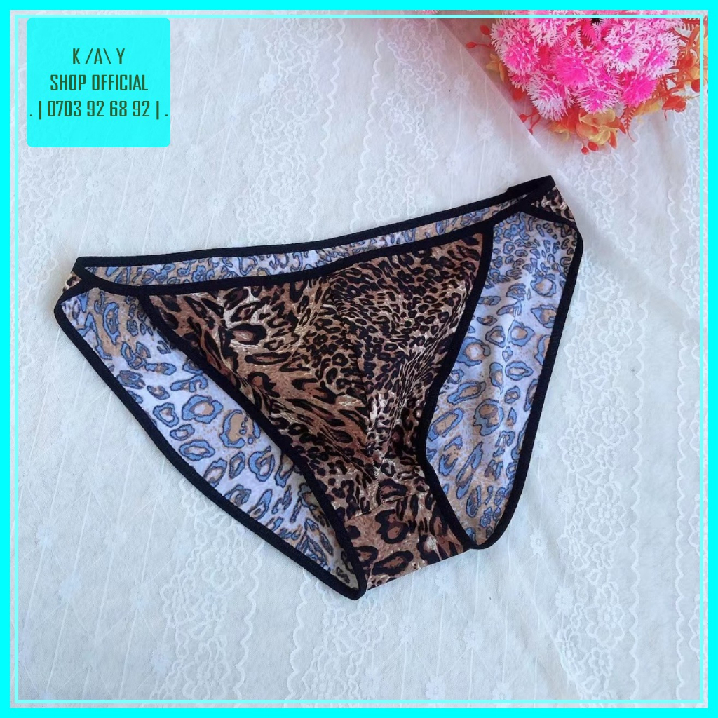 Quần lót nam tam giác da beo thun  ạnh mát - Quần sịp nam ôm mông căng tròn tôn dáng đẹp