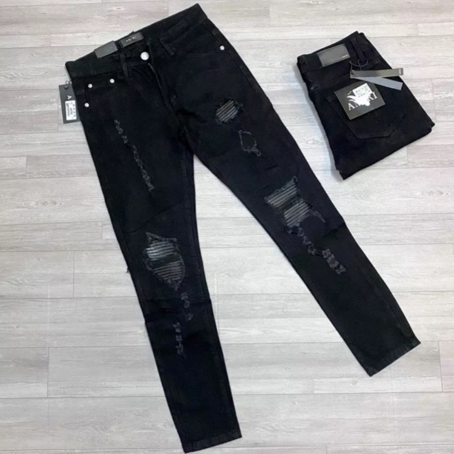 Quần Jean Nam Cao Cấp Rách Gối Chuẩn Size Phong Cách Hàn Quốc
