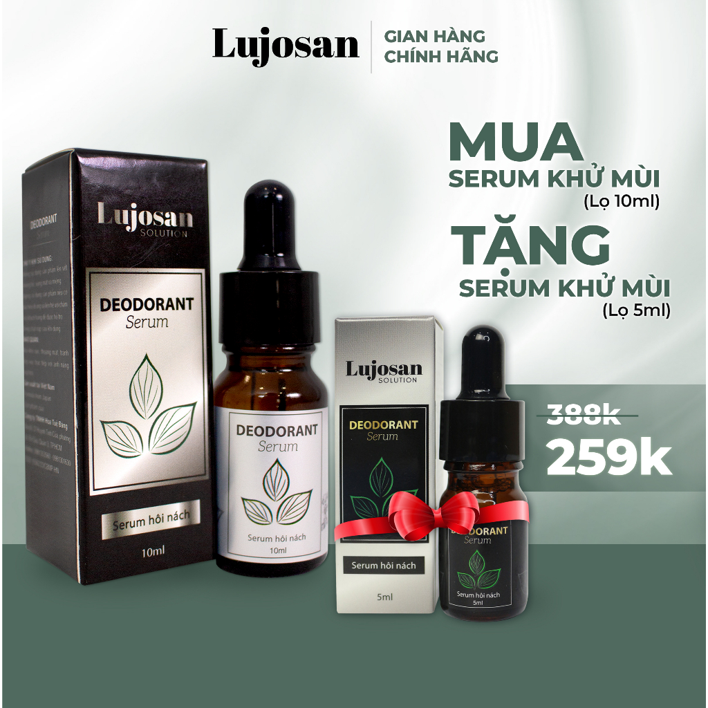 Serum khử mùi hôi nách Ngăn tiết mồ hôi giúp làm giảm thâm nách không gây ố vàng áo DEODORANT LUJOSAN