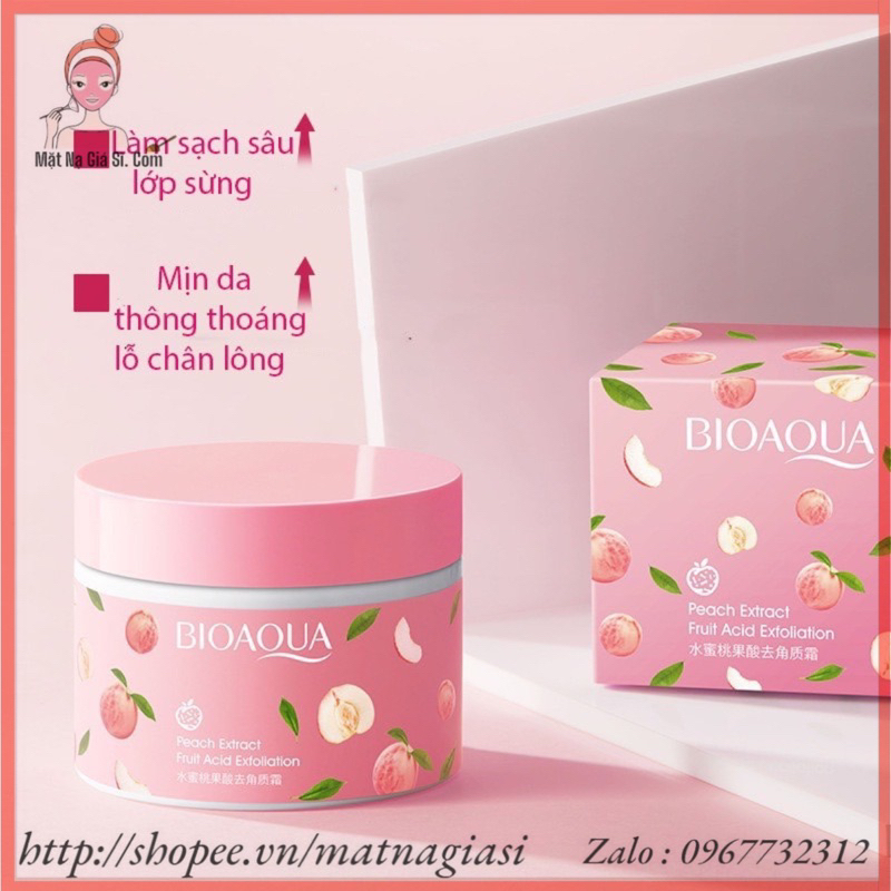 Gel Tẩy Da Chết Mặt & Body BIOAQUA Hương Đào