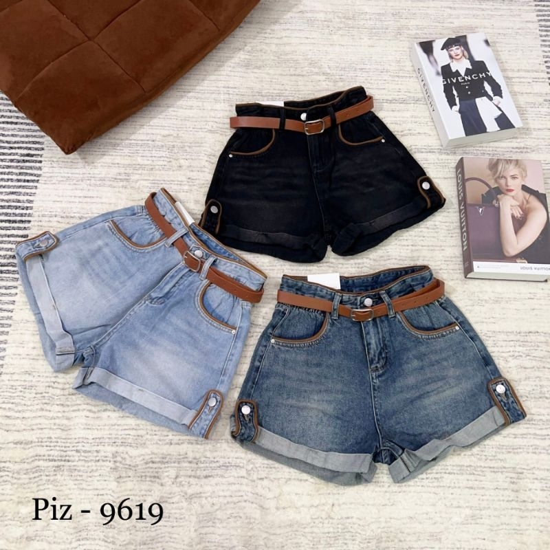 Quần sooc jeans viền hàng QCL1