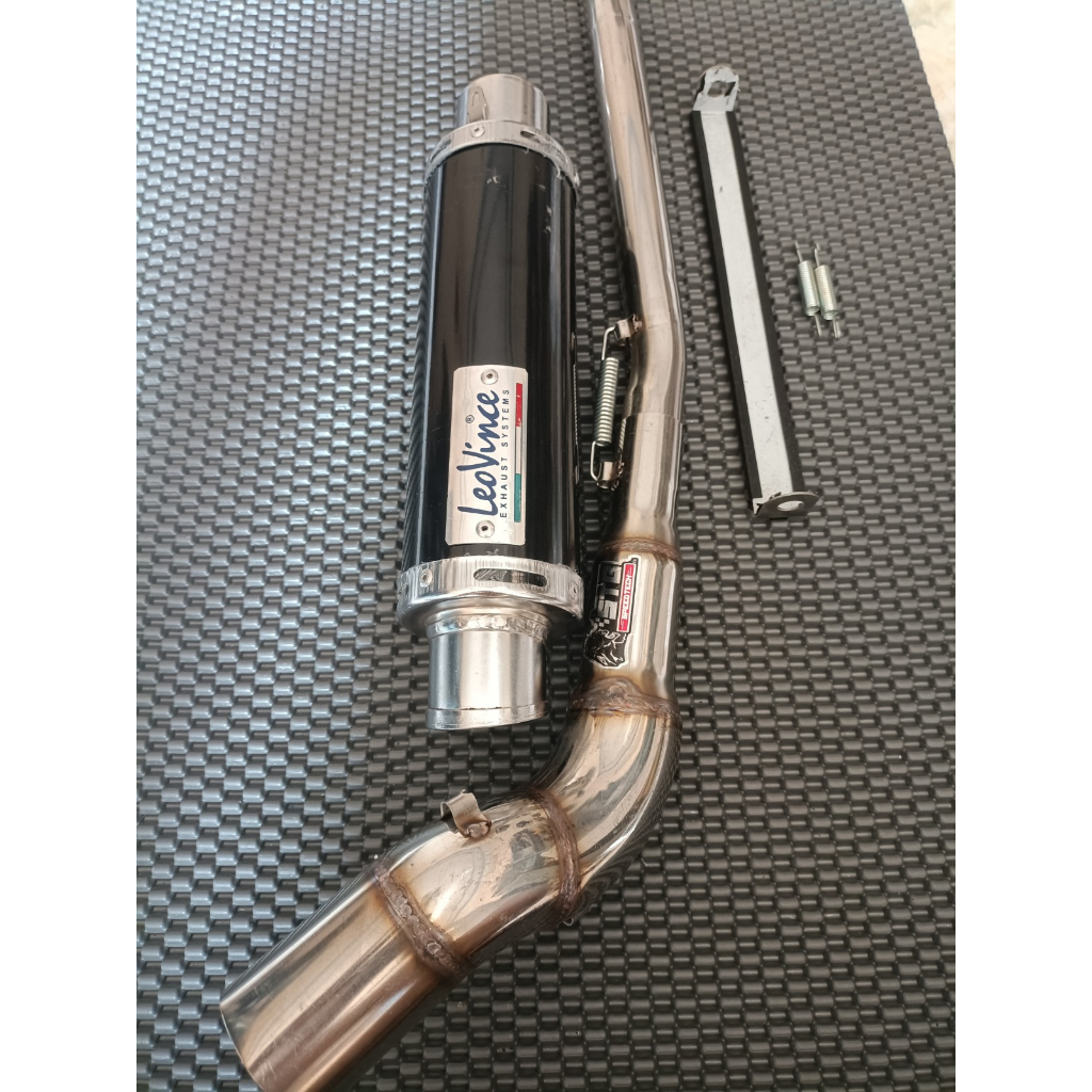 Pô Leovince đen gắn xe Exciter 135, Exciter 150, Winner, Raider Fi