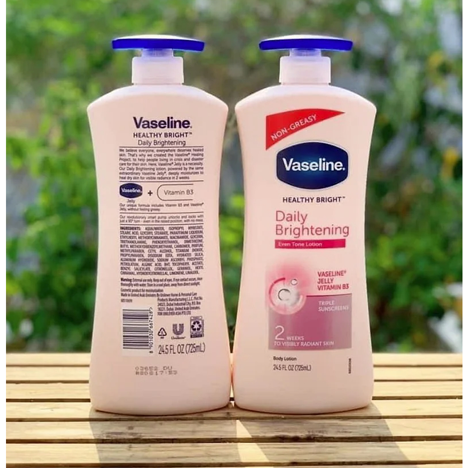 Sữa Dưỡng Thể Vaseline Healthy White UV Lightening Body Lotion dưỡng da sáng khỏe 725ml