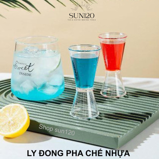 Cốc đong nhựa jigger 2 đầu định lượng pha chế