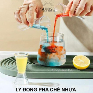 Cốc đong nhựa jigger 2 đầu định lượng pha chế