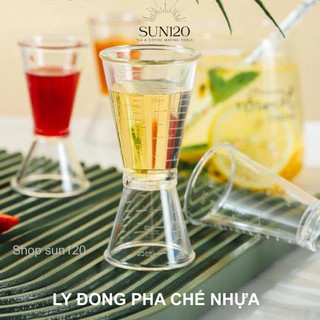 Cốc đong nhựa jigger 2 đầu định lượng pha chế