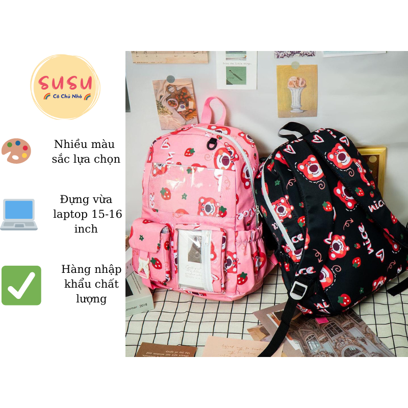BALO GẤU DÂU DÀNH CHO HỌC SINH CẤP 1 VÀ CẤP 2