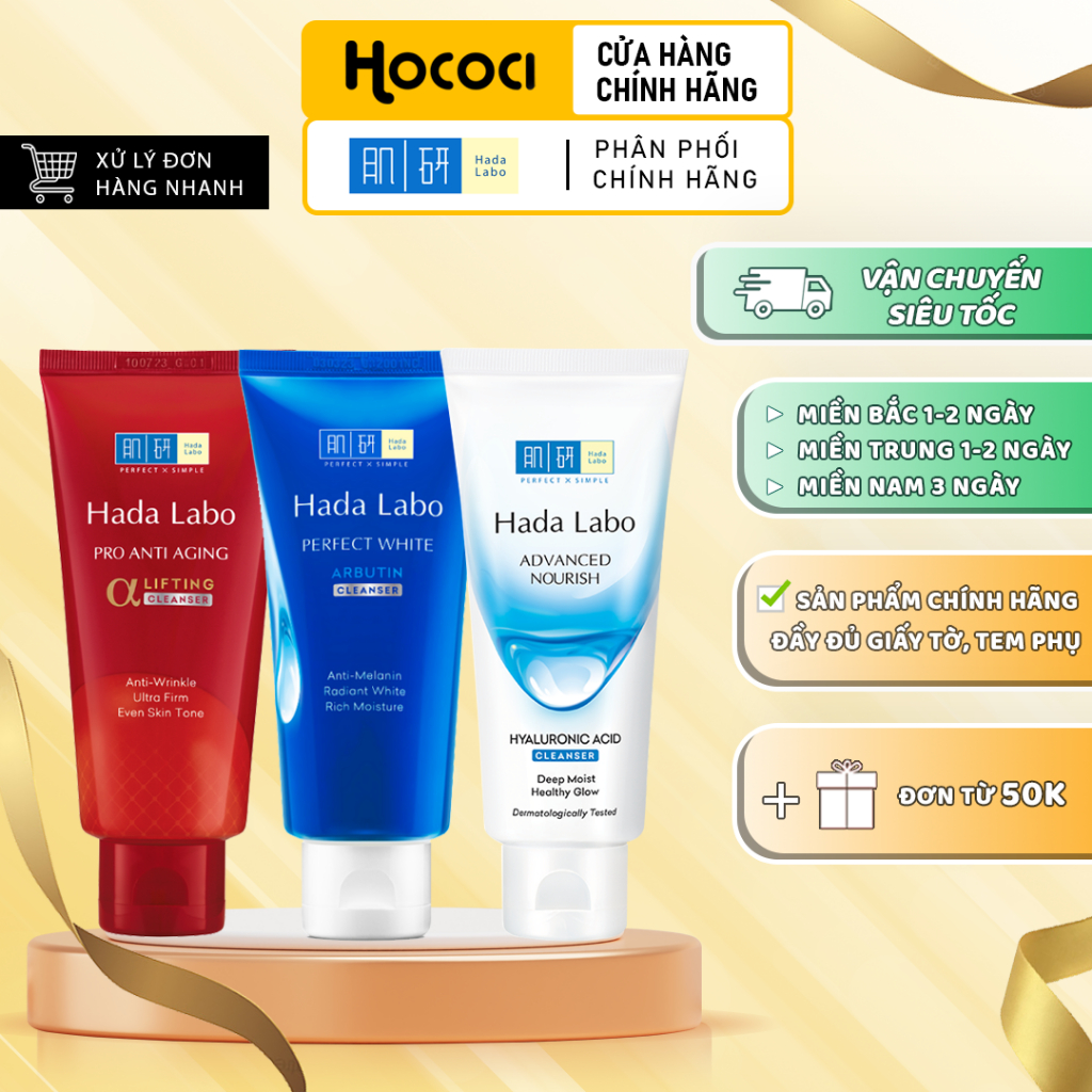 Sữa rửa mặt Hada Labo Advanced Nourish tuýp 80g