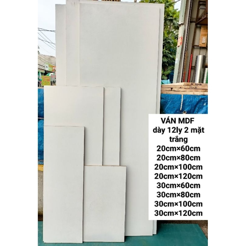 (Rộng 20cm 30cm) Ván gỗ làm kệ_Tấm ván MDF 12ly 2 mặt trắng làm kệ giá đỡ trang trí decor,bàn học, nhân cắt theo yêu cầu