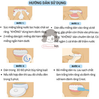 [HỘP FULL] Miếng dán trắng răng Crest 3D Whitestrips Mỹ