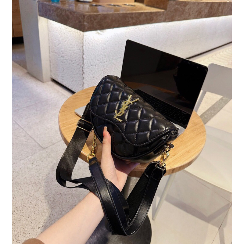 Túi bao tử Y S L da mền bản 2 dây