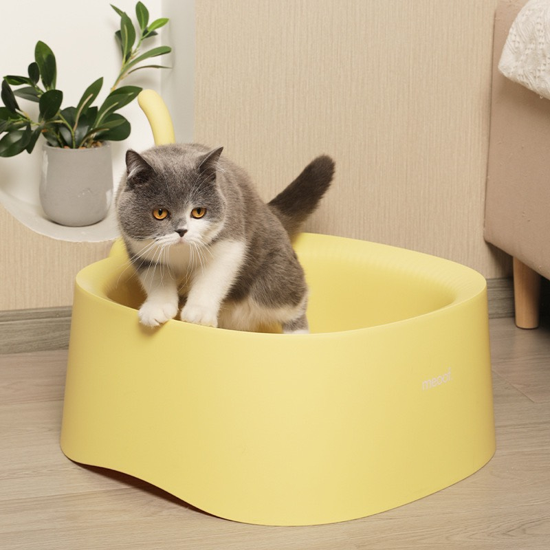 Chậu vệ sinh mèo chống bắn phong cách thời trang Mooki Pet