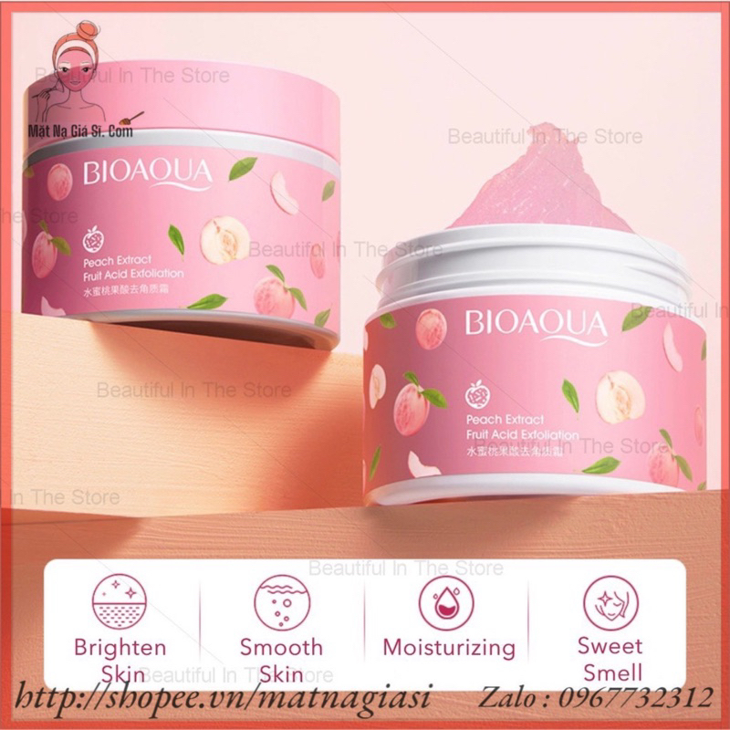 Gel Tẩy Da Chết Mặt & Body BIOAQUA Hương Đào