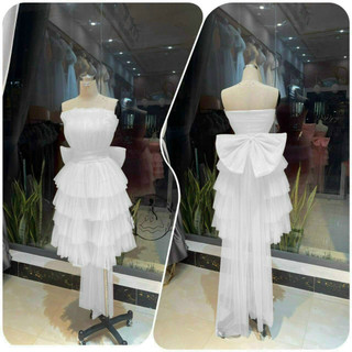 Đầm dự tiệc thiết kế nơ lưng xếp tầng siêu xinh