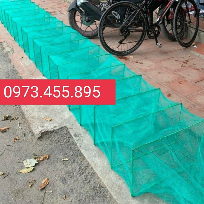 Lồng Bát Quái Cao 40cm x Rộng 60cm Dài 8M Bắt tôm cua lươn + Tặng Mồi