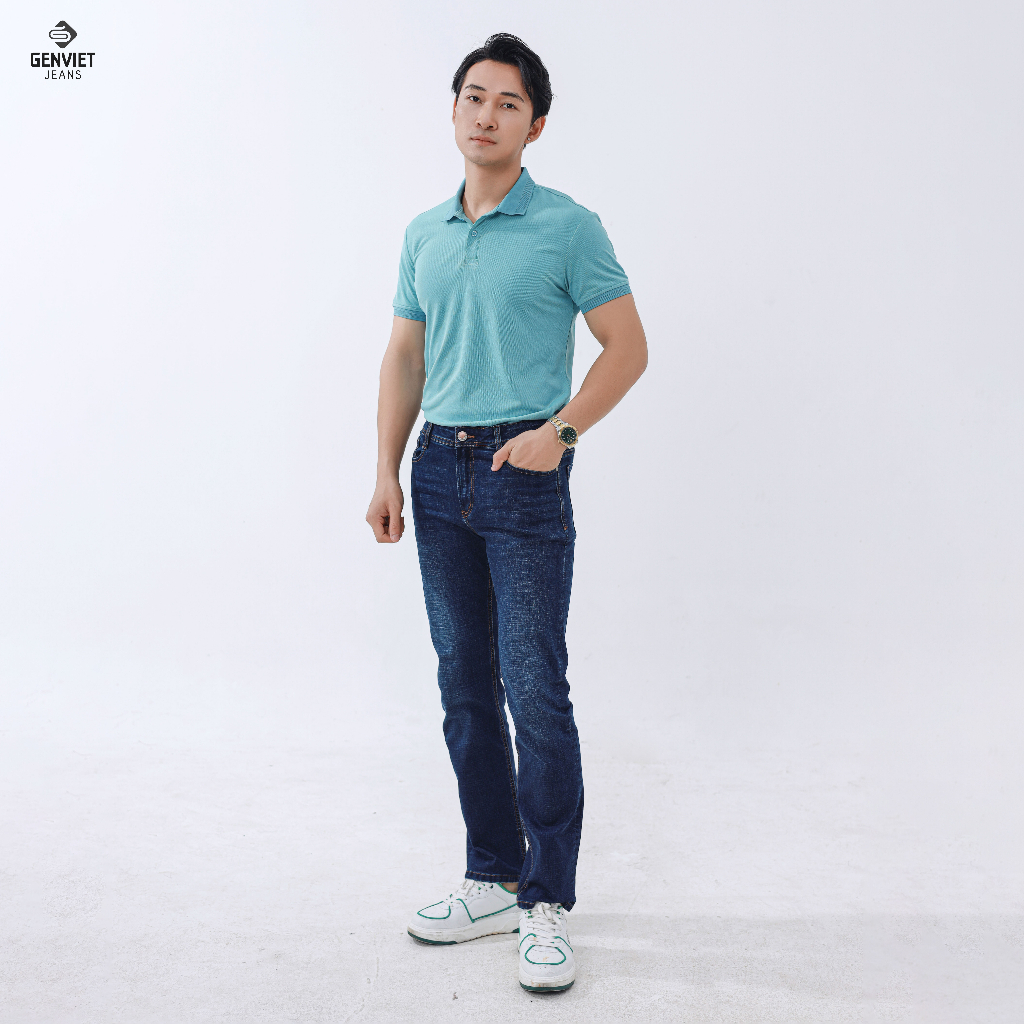 Quần Dài Jeans Nam Ống Đứng D1109J8140 GENVIET