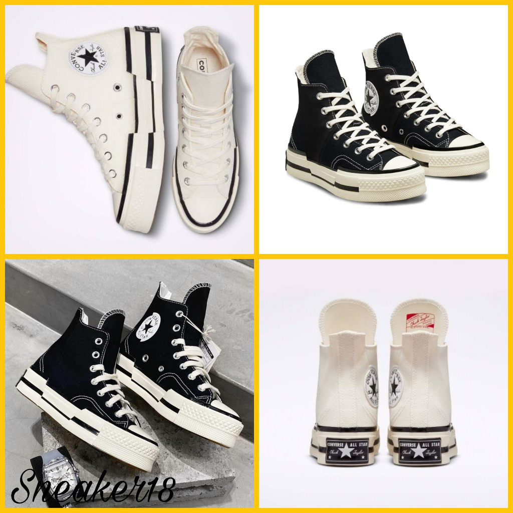 Giày_Converse Chuck 70 Plus cổ cao Đen & Trắng, Sneaker CV Unisex bản Like.Aut Oder mới 100% full Box