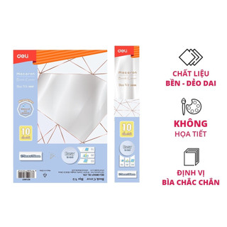 Tập 10 Bọc vở Deli CH897 (bọc cho vở có Kích thước: 175 x 250mm)
